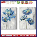 DIY Hand Painted 2 Panel Paint By Numbers Oil Canvas Pictures Flowers Kit C