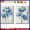 DIY Hand Painted 2 Panel Paint By Numbers Oil Canvas Pictures Flowers Kit C