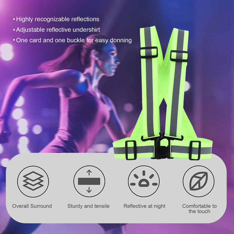 Reflective Vest Running Gear Lightweight Safety Vests with Arm Bands for Jogg