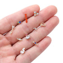 Fashion Arrow Moon Flower Round Earrings Set Earring Stud Shiny Crystal Gem