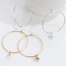 Bohemia Boho Party Hip Hop Star Hoop Earrings Large Circle Dangle Drop Ear Stud