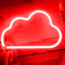Cartoon Cloud Sign Neon Light USB Battery Operated Art Hanging Lamp (Red) Newly