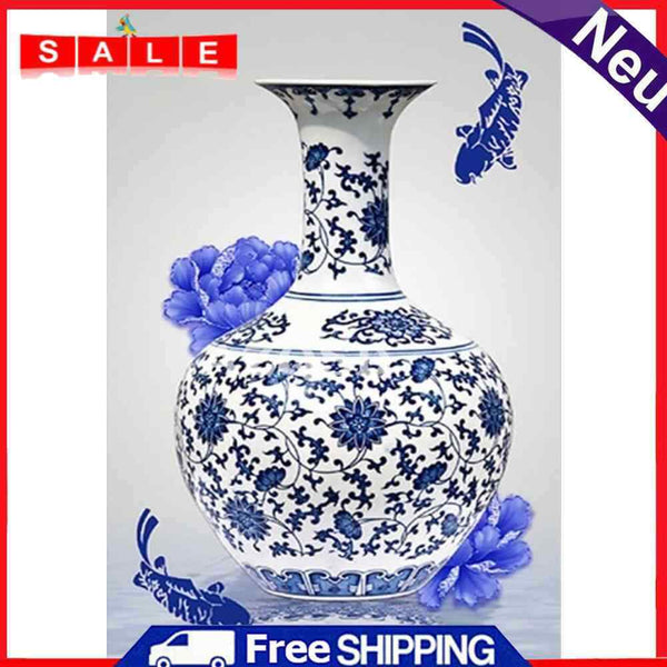 Porcelain Oil Paint By Numbers Kits DIY Canvas Wall Art Picture Home Craft