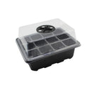 10pcs Seed Starter Tray Kit Garden Nursery Seedling Germination Box (Black)