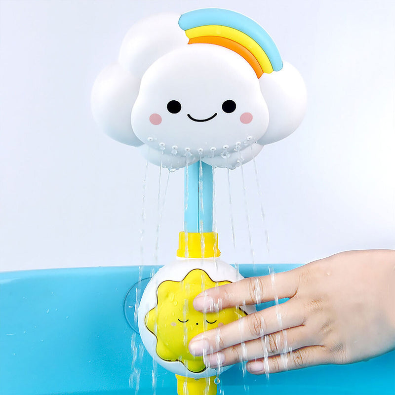 Kids Handheld Shower Head - Cloud Shaped Bathing Toys with Strong Suction