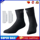 1 Pair Electric Heating Socks w/ 2500mA Power Bank Thermal Stocking (Black)