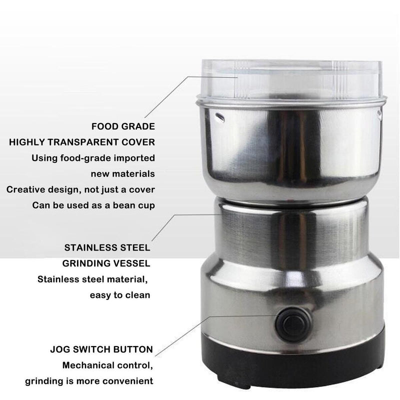 Electric Grinder Coffee Grinding Milling Bean Nut Spice Kitchen Blender Dry#