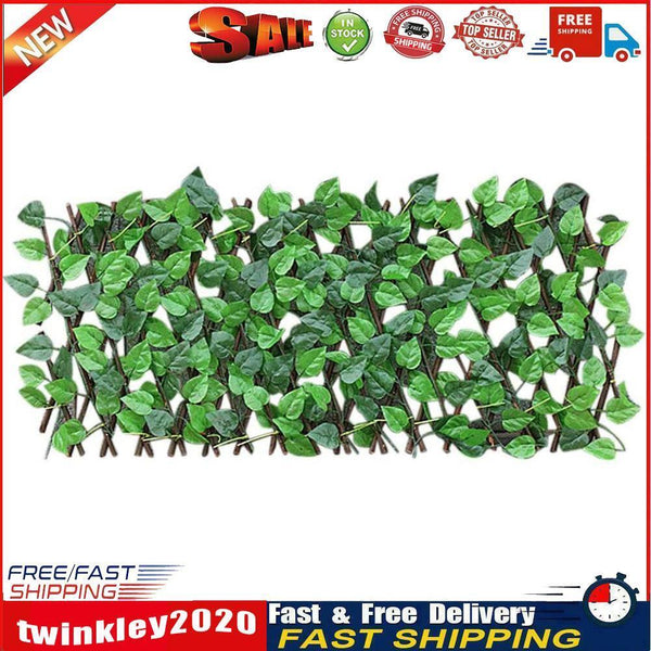 Simulation Fence Artificial Green Leaf Home Garden Yard Decor Wooden Fence Newly