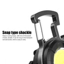 Multifunctional 10W COB LED Keychains Clip Flashlight 500lm Pocket Working Lamp