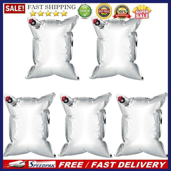 5pcs Foldable Water Container with Butterfly Valve Water Bags for Camping H