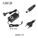 AC to DC Adapter 3-24V 2A Adjustable Power Supply Motor Speed Controller EU