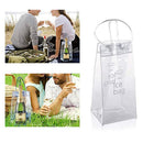 Home Portable PVC Ice Bucket with Carry Handle Champagne Bottle Chiller Ice Bag