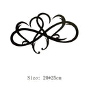 Metal Infinity Heart Art Love Wall Sign Decor for Living Room (DoubleHeart)