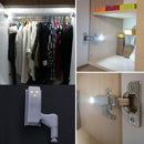 Universal 0.25W LED Hinge Sensor Light for Cabinet Kitchen Bedroom(White) Newly