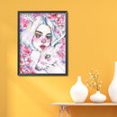 Diamond Painting Girl 5D DIY Full Round Mosaic Art Rhinestone Picture 30x40cm
