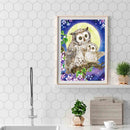 Handmade Full Square Drill 5D Moon Flower Owl Drawing Kit DIY Diamond Paint