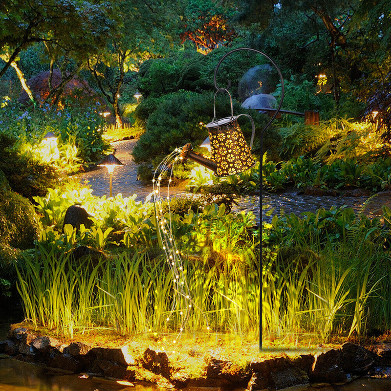 #A Solar LED Watering Can Light Garden Outdoor Waterproof Landscape Kettle Light