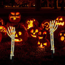 Halloween Skeleton Hands Decoration Glowing Light Hand Arms Garden Light~