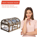 Pirate Treasure Box Crystal Jewelry Trinket Keepsake Transparent Chest Organizer