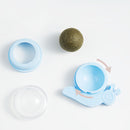 Cat Catnip Rotating Ball Cleaning Teeth Molar Interactive Pet Toys (Blue)