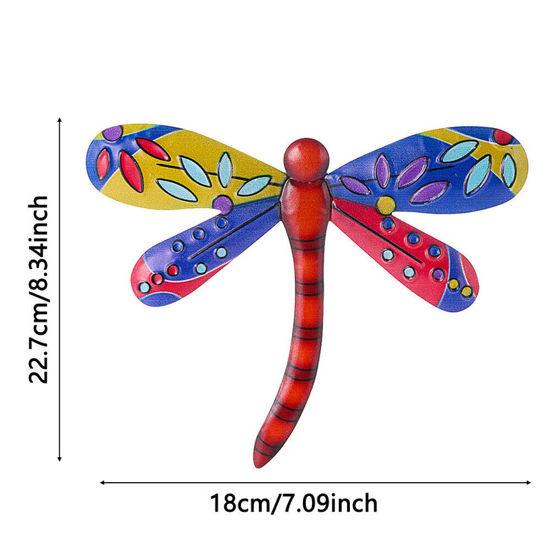Statue Garden Backyard Metal Dragonfly Art Craft Sculptures Wall Decoration