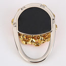 Portable Zinc Alloy Rhinestone Metal Handbag Hook Hanger Foldable Table Holder