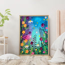 5D DIY Full Round Drill Diamond Painting Oil Paint Flower Handmade Art Orna