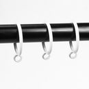10pcs Metal Ring Window Shower Curtain Rings Hanging Clamp Hoop (White)