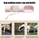 Portable Pet Dog Water Bottle Travel Outdoor Walking Drinking Cups (Pink)