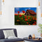 Canvas Painted Oil Paint By Numbers Cabin Flowers Wall Art Modern Bedroom D