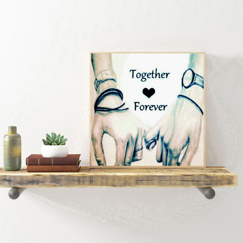 5D DIY Diamond Painting Lovers Hold Hands Full Round Drill Embroidery Art