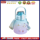 1.3L Large-capacity Water Bottle with Time Mark Leak-proof Cup for Outdoor Sp