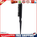 Boar Bristle Comb with Pointed Tail Wooden Handle Salon Dyeing Comb (Black)