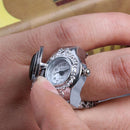 Occitop Charm Electronic Quartz Agate Round Elastic Fingerring Watch Women's Sc