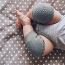 0-24M Kids Non Slip Crawling Elbow Knee Pads Infants Baby Kneecap (Grey) Newly