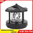 Solar Powered Lighthouse Shape Light Plastic LED Rotating Landscape Beam Lamp