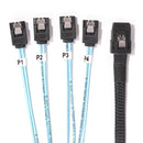 SAS SATA Cable External Mini SAS SFF-8087 to SATA Chassis Cable Server Cord 50cm
