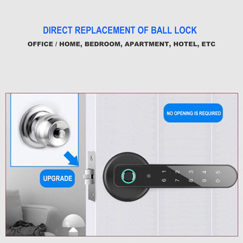 Biometric Fingerprint Password Lock Auto Security Smart Door Lock for Home Newly