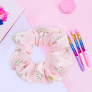 Korean Hair Ring Rope Flower Printed Scrunchies Women Ponytail Holder Hair Ties