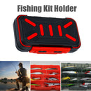 Fishing Waterproof Fish Tackle Box Double-Side Hook Bait Case (Black Red M)