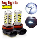 2pcs H8 LED Bulbs for Car Fog Lights 6000K 3030 SMD LED Fog Lamp Bulbs Universal