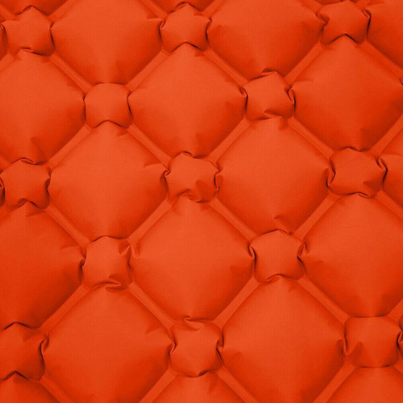 Tent Camping Mat Inflatable Hiking Portable Travel Sleeping Pad (Orange) Newly