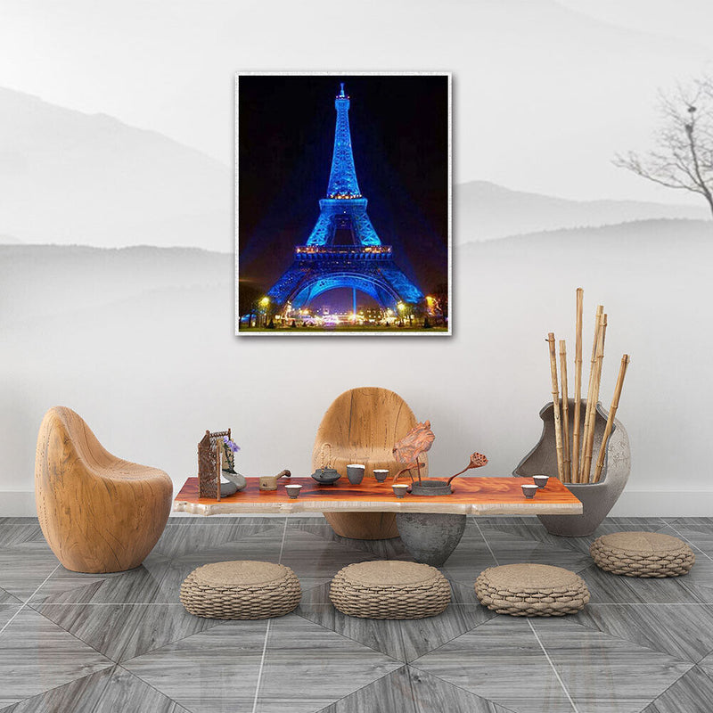 DIY Eiffel Tower Round Diamond Painting Cross Stitch Kit Bead Art Home Decor
