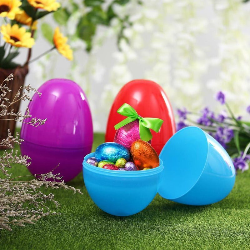 10 Pcs Plastic Easter Eggs Open Gacha Eggshell Color Random