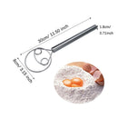 13" Smooth Flour Eggs Mixing Rod Coil Mixer Blender Danish Dough Whisk