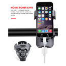 4000mAh 4"" 1 LED Bicycle Mobile Phone Holder with Headlight 120dB Bell Horn