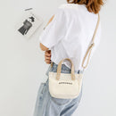 Casual Letter Print Crossbody Handbags Canvas Women Small Shoulder Messenger Bag