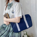 Preppy Style Contrast Color Shoulder Messenger Bag Campus Student Tote Handbags