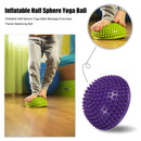 Inflatable Half Sphere Yoga Balls Massage Trainer Balancing Ball (Purple) Newly