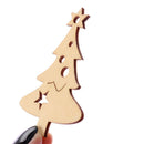 Carving Wood DIY Crafts Wood Pieces Xmas Tree Wooden Slice Merry Christmas